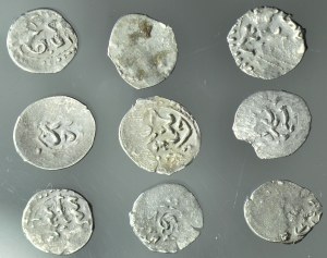 Islam, zestaw 9 szt. monet srebrnych