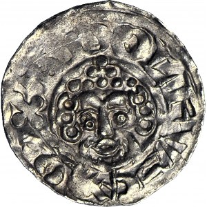 RR-, Niemcy, Westfalia, hrabstwo Mark, Adolf I 1197-1249, denar/sterling short cross, Iserlohn