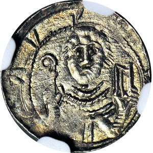 Władysław II Wygnaniec 1138-1146, Denar, książę i biskup, C-M, wyśmienity