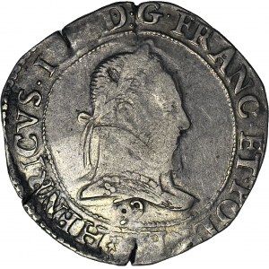 R-, Henryk Walezy, Król Polski, Frank 1576, znak 9, Rennes, data w otoku na rewersie