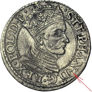 RR-, Stefan Batory, Grosz 1579, Gdańsk, GWIAZDKA po STEPHAN* 5 szt. na 162