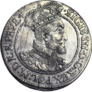 R-, Zygmunt III Waza, Ort 1618, Gdańsk, 6 kropek kończy napis, krzyż, S-B przy łapach lwów