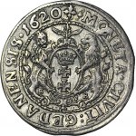 R-, Zygmunt III Waza, Ort 1620, Gdańsk, obwódka perełkowa, rzadki rocznik