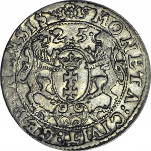 Zygmunt III Waza, Ort 1625, Gdańsk, P i kropka na końcu, piękny