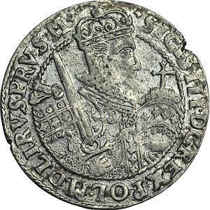 Zygmunt III Waza, Ort 1622, Bydgoszcz, PRVS.M., NE zamiast NEC, połyskowy