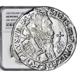 Zygmunt III Waza, Ort Bydgoszcz 1622, błąd VVAN (zamiast VAN), Szatalin R6, rzadki