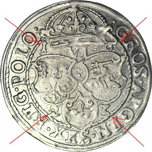 Zygmunt III Waza, Szóstak 1623, Kraków, DATA ROZSTRZELONA