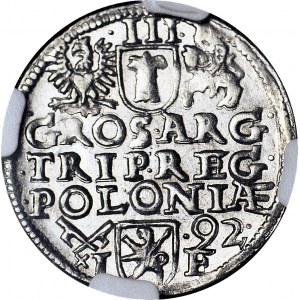 Zygmunt III Waza, Trojak 1592 Poznań, menniczy