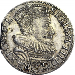 Zygmunt III Waza, Trojak 1592, Malbork, piękny
