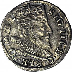 Zygmunt III Waza, Trojak 1592 Wilno, mała cyfra Z w dacie