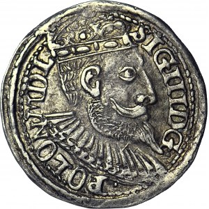 Zygmunt III Waza, Trojak 1598, Olkusz, wielkie 0 na rewersie, ładny