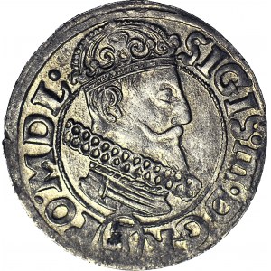 RR-, Zygmunt III, Trzykrucierzówka 1616 Kraków, PRZEBITKA POGONI NA ORŁA