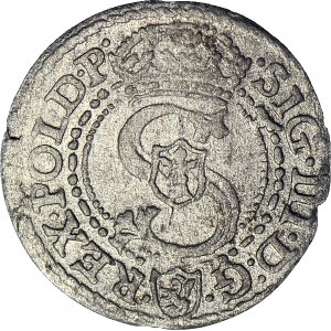R-, Zygmunt III Waza, Szeląg 1592, Malbork, OTWARTY PIERŚCIEŃ