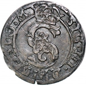 RRR-, Zygmunt III Waza, Ternar 1626, Poznań, dwupolowa tarcza, piękny i b. rzadki, R7
