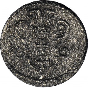 R-, Sigismund III Vasa, Denar 1591, Danzig, seltener Jahrgang