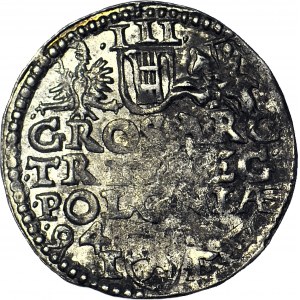 RR-, Z III Vasa, Trojak 1594, Poznań, long beard, different crown, type 4 pieces for 237 notes