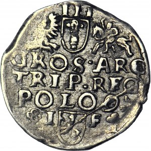 RR-, Zygmunt III Waza, Trojak 1597 Wschowa, dwie kropki (. .) po sobie, 1 szt. na 126 notowań