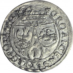 RR-, Jan II Kazimierz, Szóstak 1662, Lwów, bez herbu Ślepowron, b. rzadki, menniczy