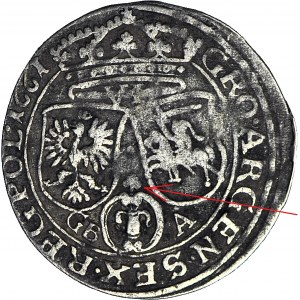 RR-, Jan Kazimierz, Szóstak, 1661 GBA, Lwów, z kwiatkiem, 1 szt. na 108 notowań