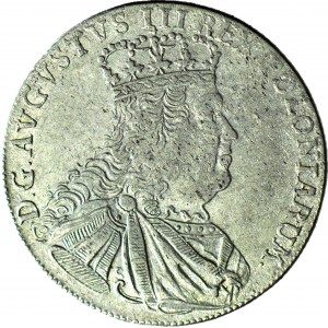 R-, August III Sas, Tymf 1753, Lipsk, LITERA S, rzadki