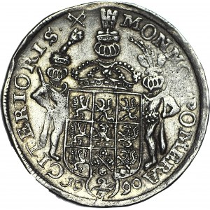 RR-, Pomorze, Karol XI, 2/3 talara (Gulden) 1690, ILA, Szczecin, RZADKI PORTRET