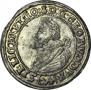 RRR-, Jerzy Rudolf Legnicki, 24 krajcary 1621, Legnica, POPIERSIE W LEWO, NIENOTOWANE