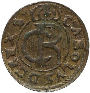 Karol XI, SUCZAWA, naśladownictwo szeląga ryskiego z datą 12