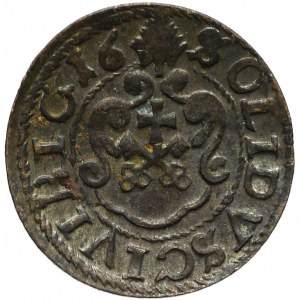 Karol XI, SUCZAWA, naśladownictwo szeląga ryskiego z datą 16