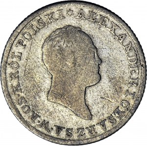 R-, Königreich Polen, Alexander I., 1 Zloty 1823, seltener Jahrgang