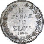 Zabór Rosyjski, 10 zł 1 = 1/2 rubla 1833 NG, Petersburg