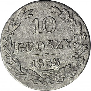 Kingdom of Poland, 10 groszy 1838