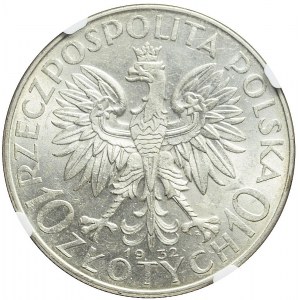 10 złotych 1932, Głowa, Warszawa, mennicza