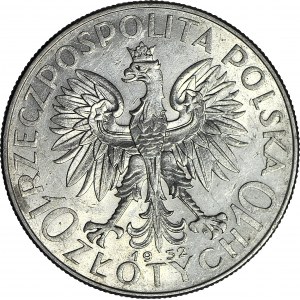 10 złotych 1932, Głowa, Warszawa, mennicza