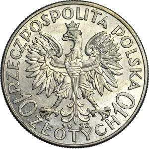 10 złotych 1932, Głowa, Londyn, mennicza