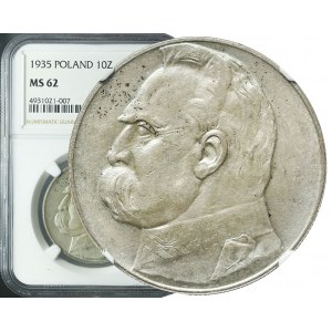 10 złotych 1935, Piłsudski, mennicze