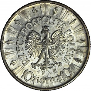 10 złotych 1935, Piłsudski, menniczy