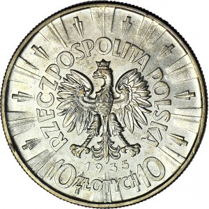 10 złotych 1935, Piłsudski, menniczy