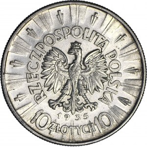 10 złotych 1935, Piłsudski, menniczy