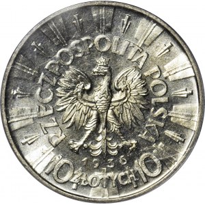 10 złotych 1936, Piłsudski, menniczy