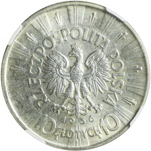 10 złotych 1936, Piłsudski, mennicze