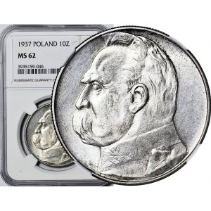 10 złotych 1937, Piłsudski, menniczy