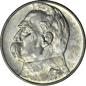 10 zlotých 1937, Piłsudski, vzácnější rok, ražba