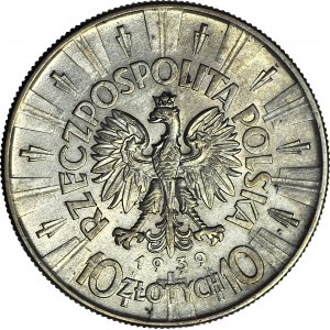 10 złotych 1939, Piłsudski, menniczy