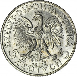 5 złotych 1932, Głowa, Londyn, mennicza