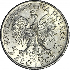 5 złotych 1933, Głowa, mennicza