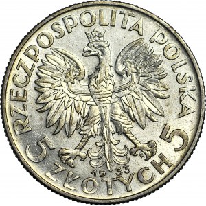 5 złotych 1933, Głowa, mennicza