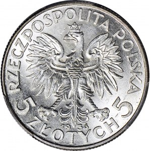 5 złotych 1934, Głowa, mennicze
