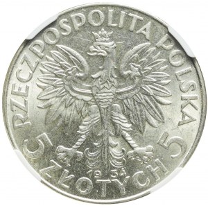 5 złotych 1934, Głowa, mennicza