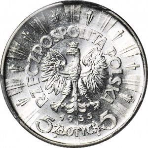 5 złotych 1935, Piłsudski, menniczy