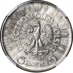 5 Zloty 1936, Piłsudski, geprägt